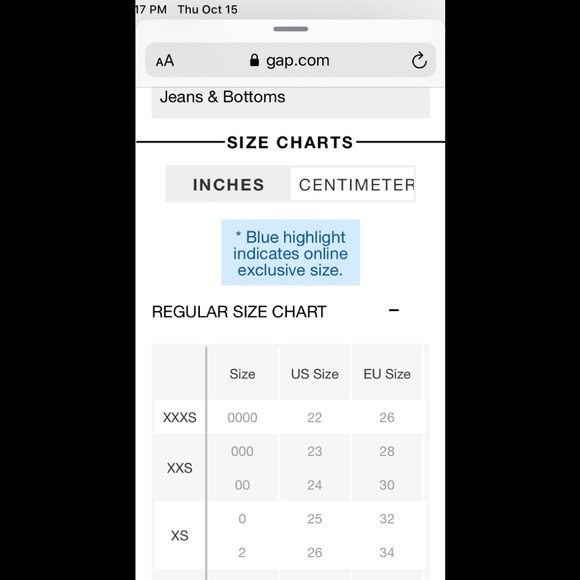 GAP Denim Indigo Culotte Jeans, Size 0/25 - Picture 10 of 10